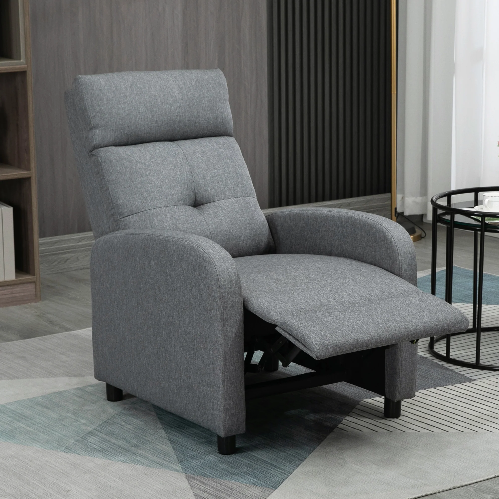 HOMCOM Relaxsessel mit Liegefunktion Grau