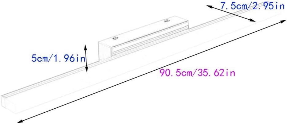 Wandleuchte, Waschtisch-Leuchten, LED-Spiegel-Frontlampe, wasserdichte Anti-Beschlag-Badezimmerlampe, Acryl-Aluminium-Scheinwerfer, energiesparend, 9 W-20 W, 3000 K warmweißes/weißes Licht.