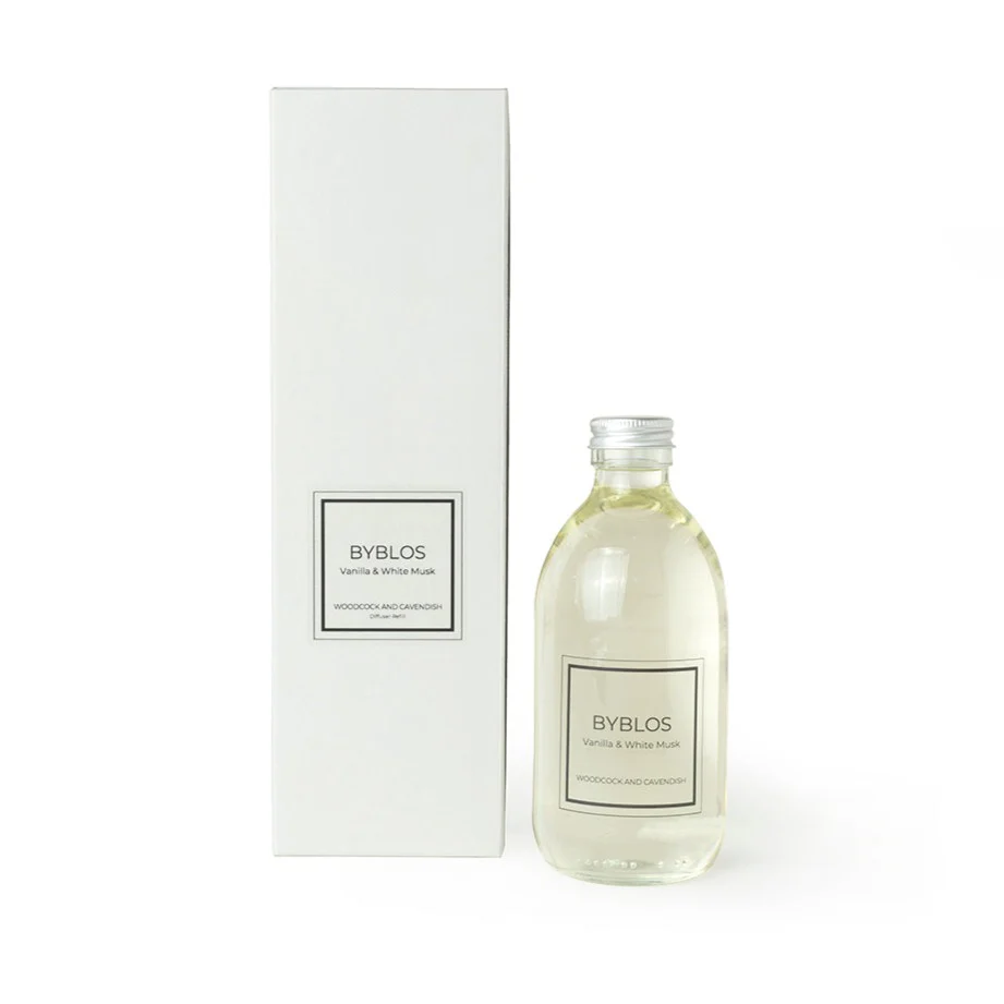 Byblos Diffuser Refill a?? 300ml | Musk, Patchouli, Lemon & Vanilla