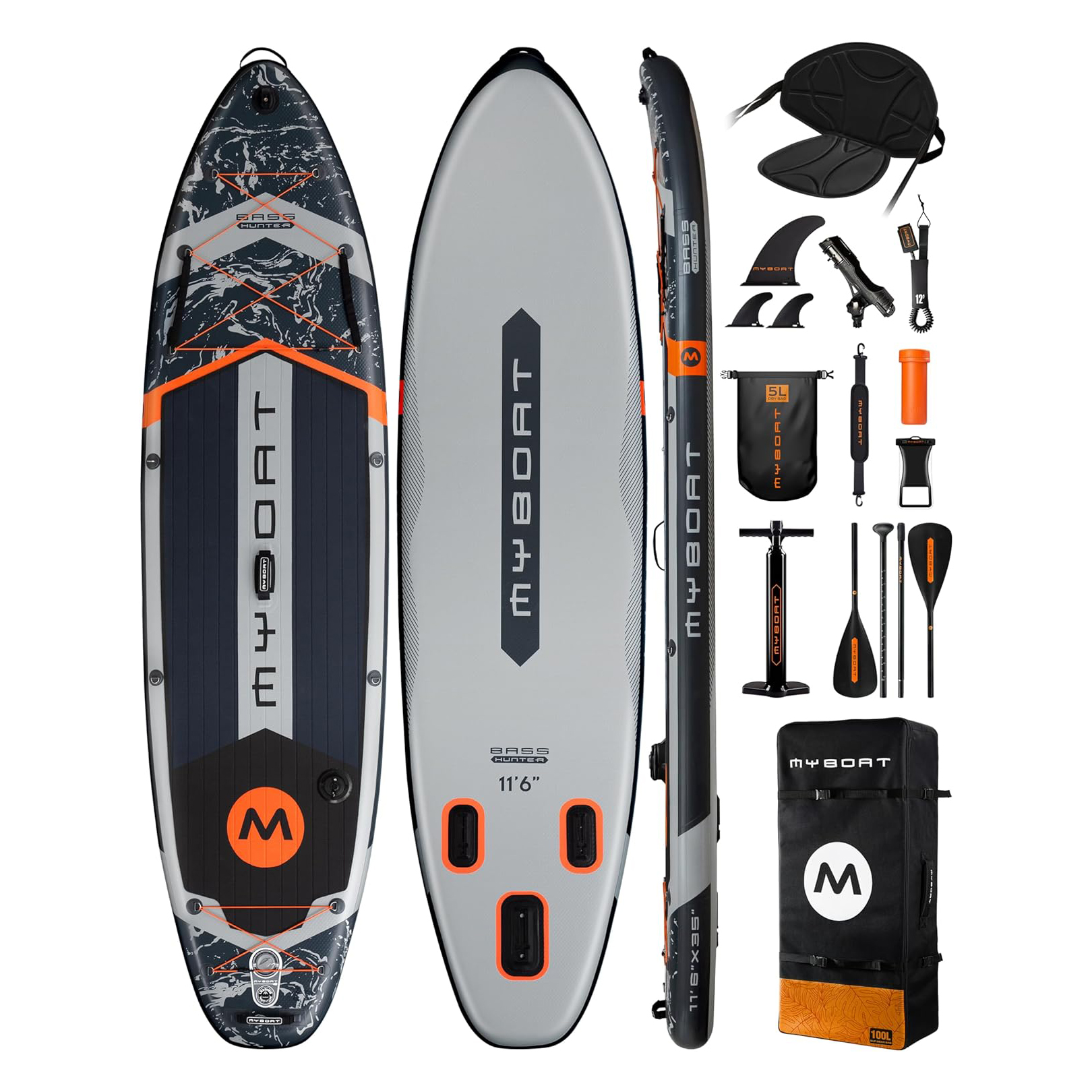 11'6"×34"×6" Extra Wide Inflatable Paddle Board