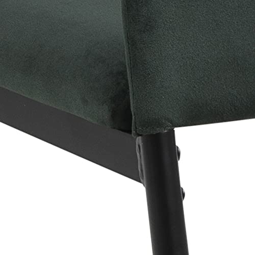 AC Design Furniture Devin Sedia da Pranzo, Poliuretano, Verde Scuro/Nero, H: 92 x B: 43,5 x T: 53 cm : Amazon.it: Casa e cucina