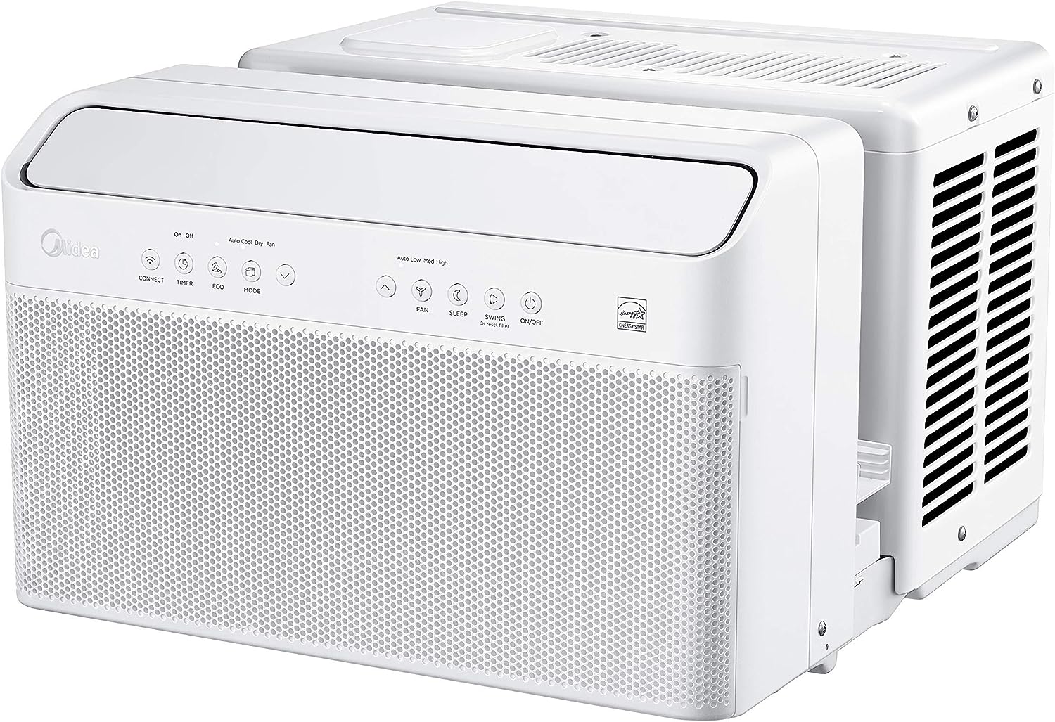 Condizionatore d'aria inverter per finestra Midea a U del 2025, 12.000 BTU, con flessibilità a finestra aperta, installazione robusta, estremamente silenzioso, risparmio energetico del 35%, controllo intelligente, Alexa, telecomando, staffa inclusa (