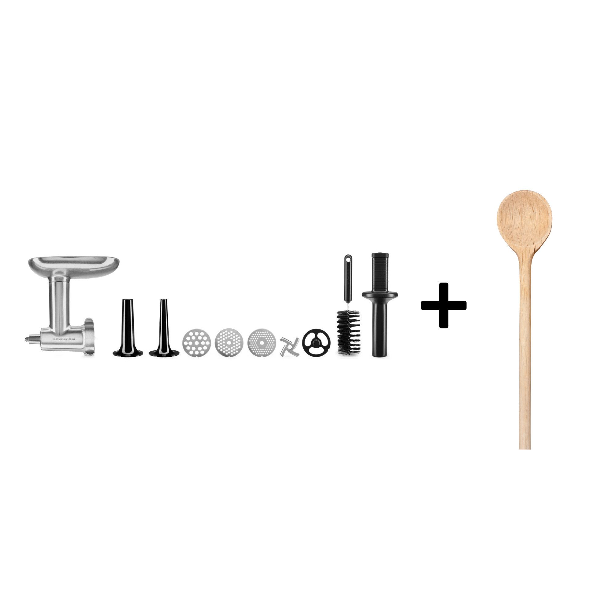 Küchenmaschine KitchenAid Metallfleischwolf 5KSMMGA + gratis Holzlöffel