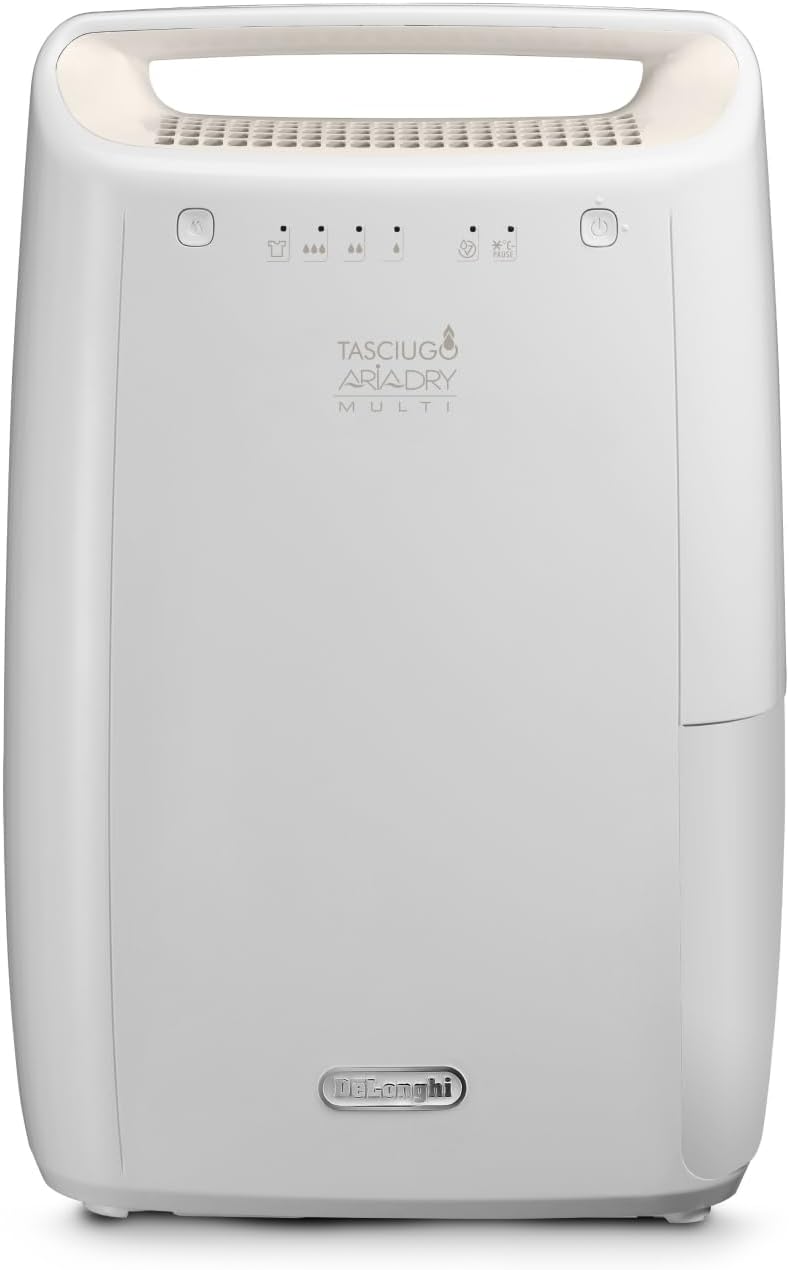 Tasciugo AriaDry - Deumidificatore Casa Portatile con Sistema di Filtrazione a 3 Azioni, Assorbi Umidità 10L/Giorno, Asciugabiancheria, Antimuffa, Bassa Rumorosità, Bianco (DEX210SF)