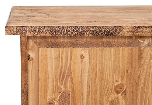 Biscottini Vetrinetta Country 41x26x99 cm   Mobile in Legno massello di Tiglio Finitura Naturale   Made in Italy : Amazon.it: Casa e cucina
