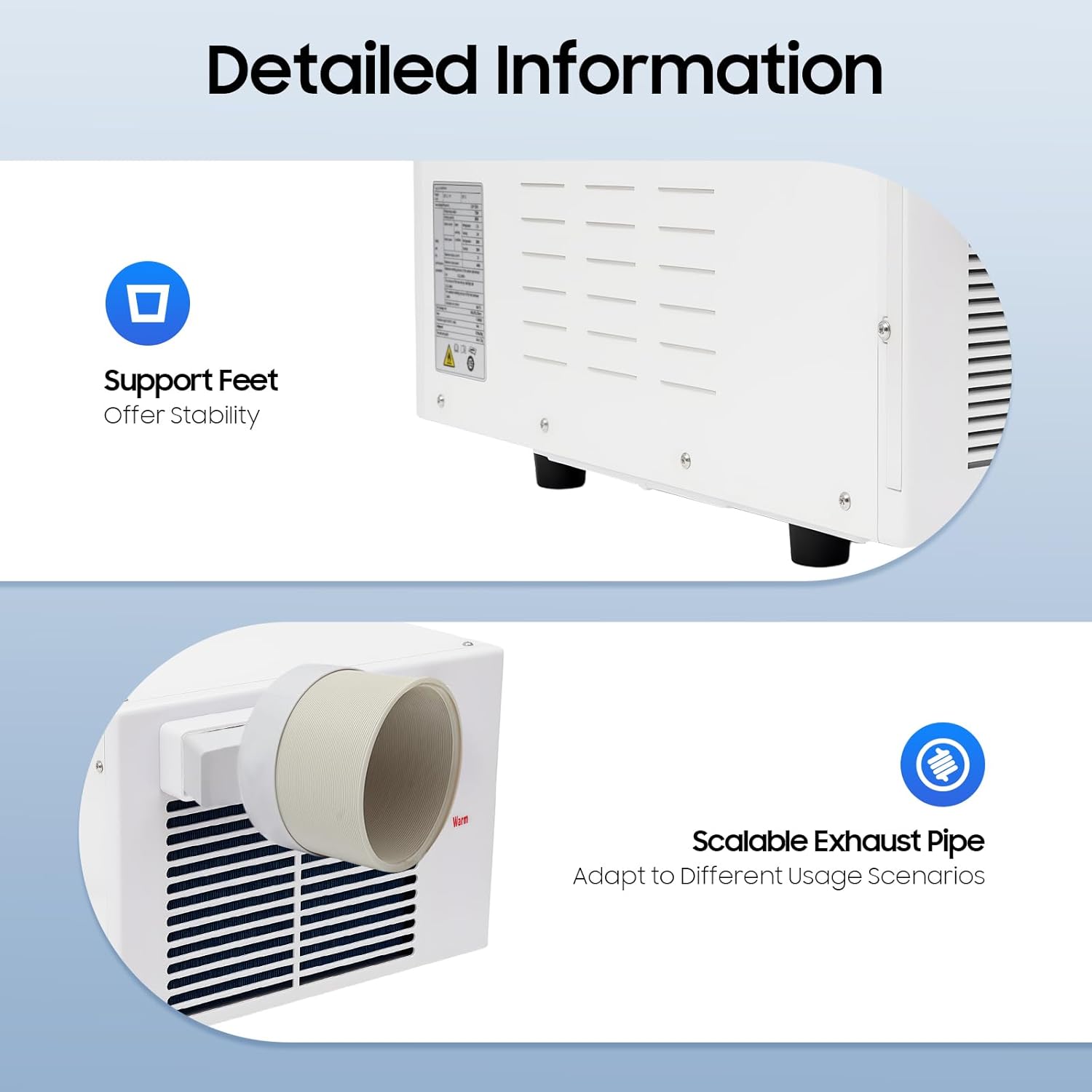 Mini Mobile Klimaanlage Kühler 280W Tragbares Mini-Klimaanlage, Halbleiter-Klimageräte mit Fernbedienung, Fensterkühler Klimagerät, für Schlafzimmer Büro Camping Wohnmobil 5-8m³ Räume
