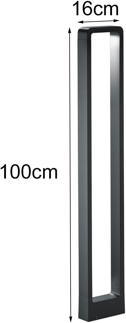 meineWunschleuchte 2er SET moderne Wegeleuchten aus Aluminium Anthrazit, Höhe 100cm