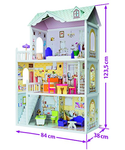 Eichhorn  Legno, Bambola, Casa, Villa, Multicolore, 38x84x123.5 cm, 100002510 : Amazon.it: Giochi e giocattoli