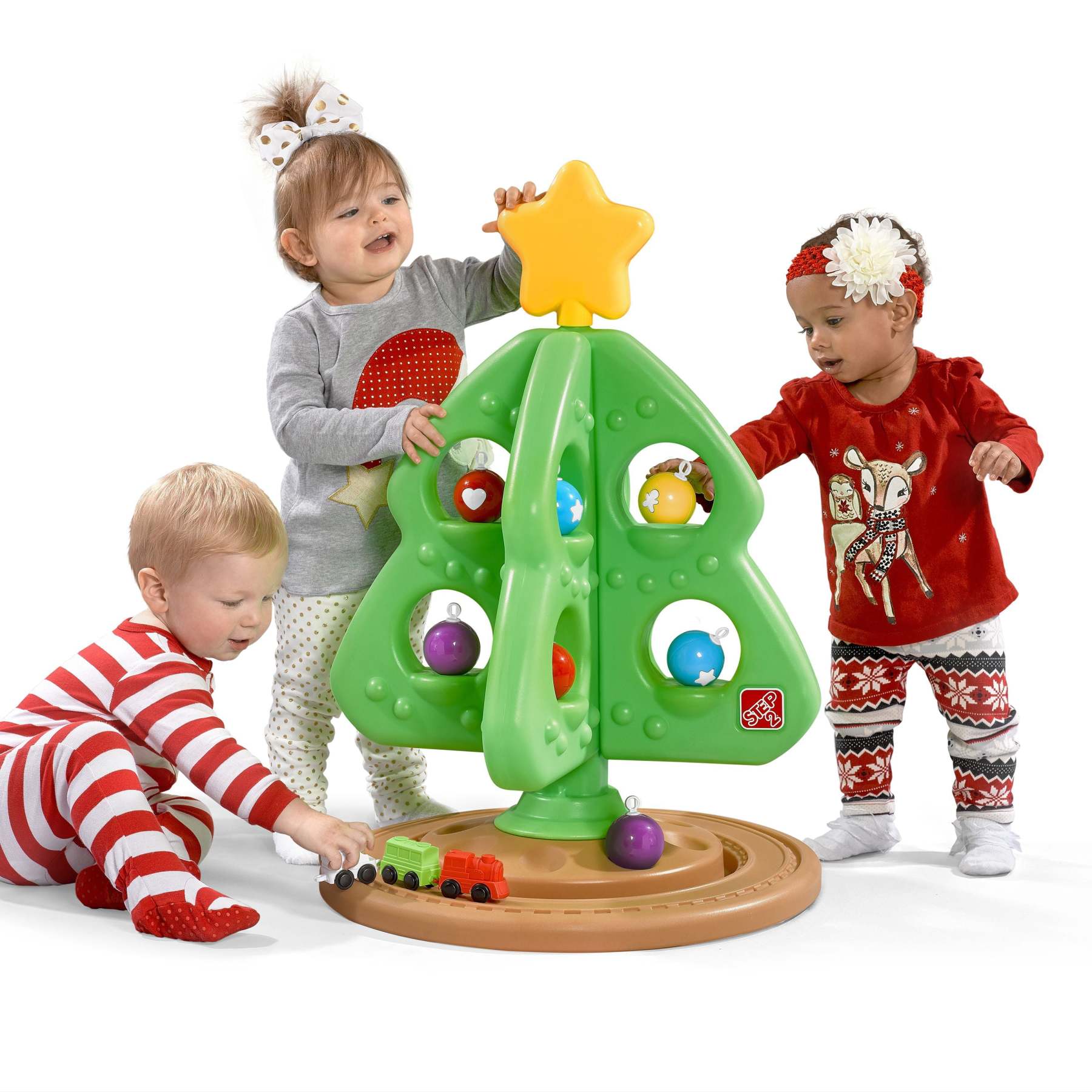 Step2 My First Christmas Tree &ndash; 33&prime;&prime; Kids&rsquo; Plastic Tree with Ornaments & Train Set