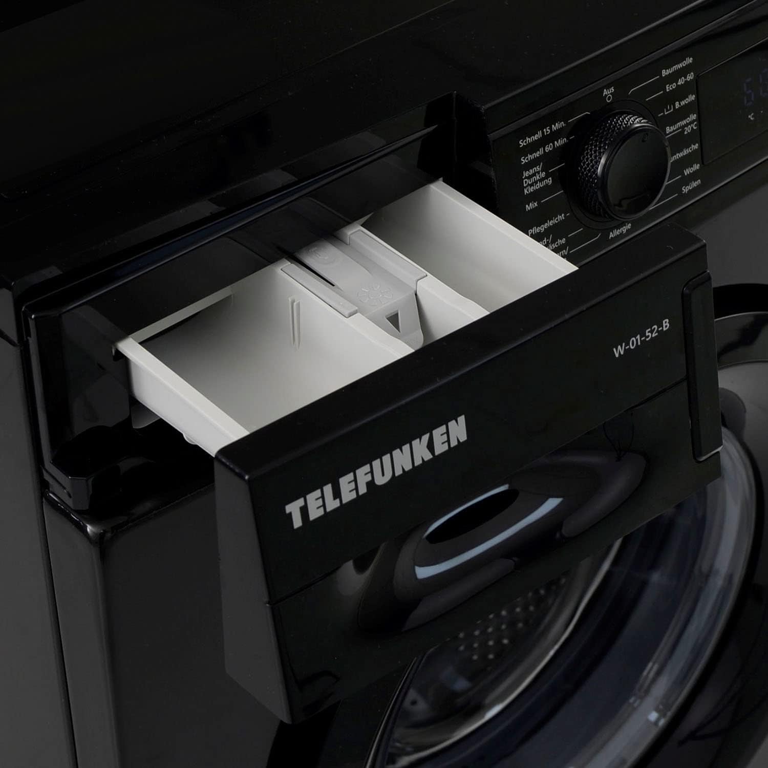 Telefunken W-01-52-W Waschmaschine (5 kg / 1000 U/Min) mit Mengenautomatik und Überlaufschutz / 15 Programme/Startzeitvorwahl/weiß