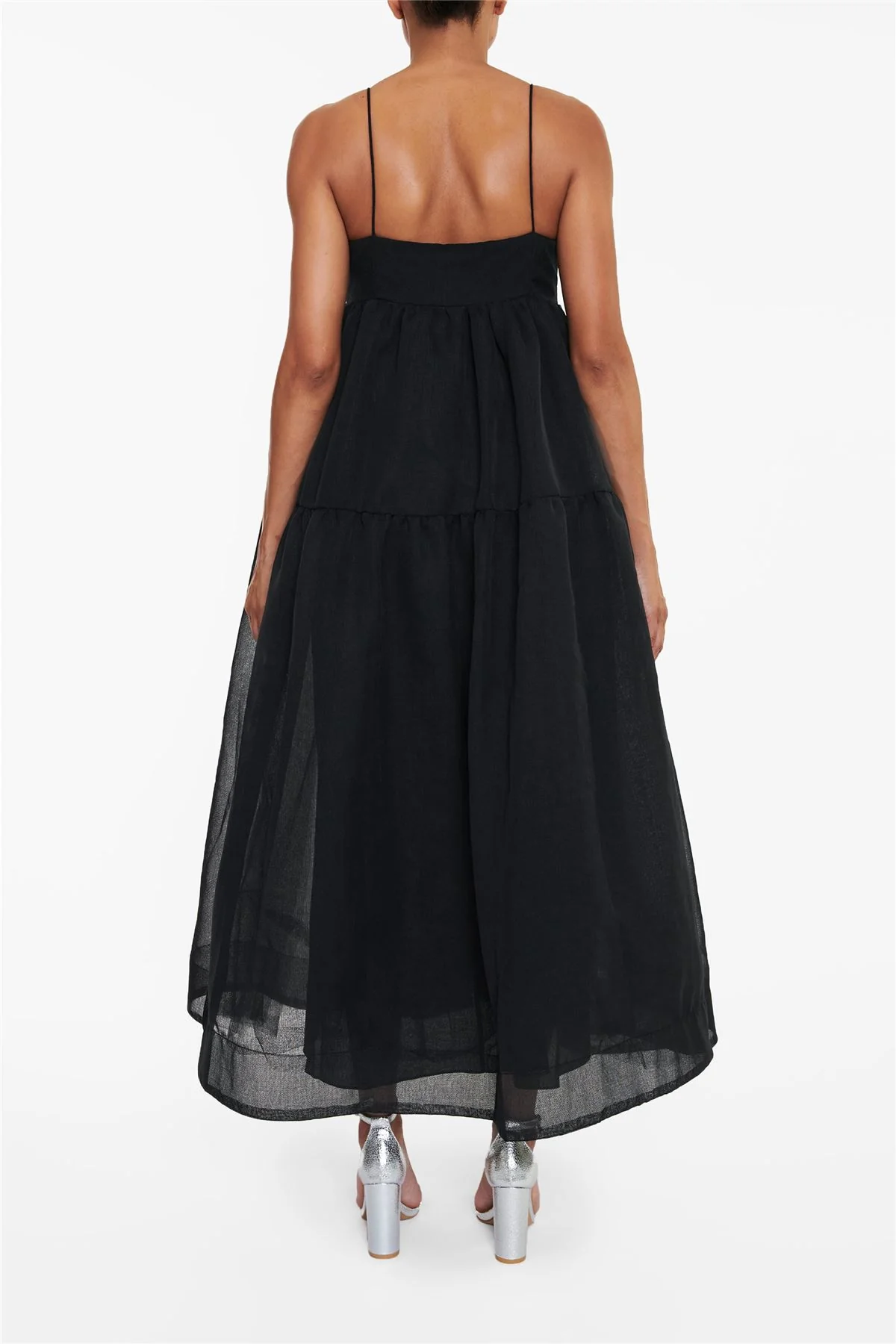 Tiffany Black Empire Line Midaxi Cami Dress