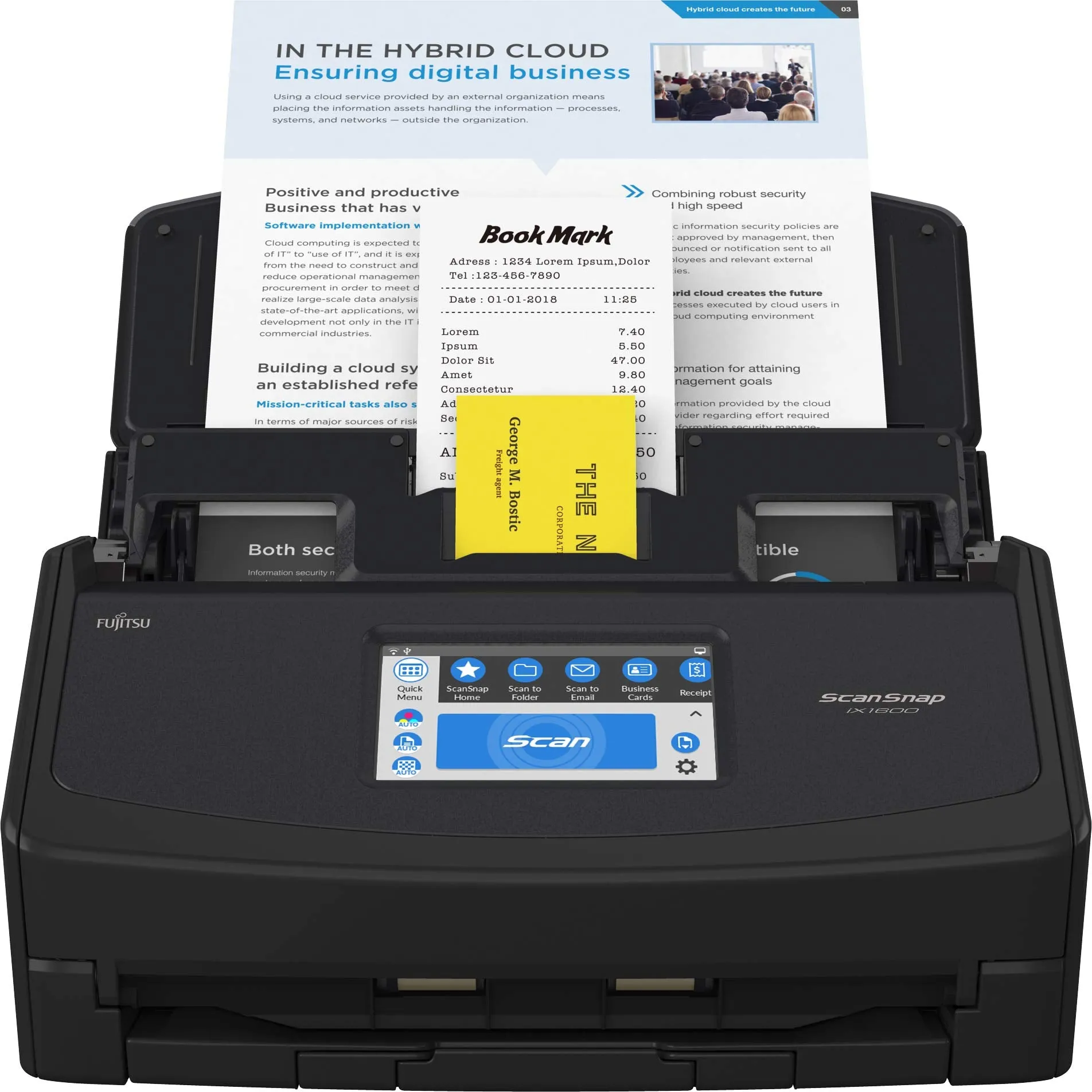 ScanSnap Wireless or USB High Speed Cloud Enabled Document, Photo & Receipt Scanner