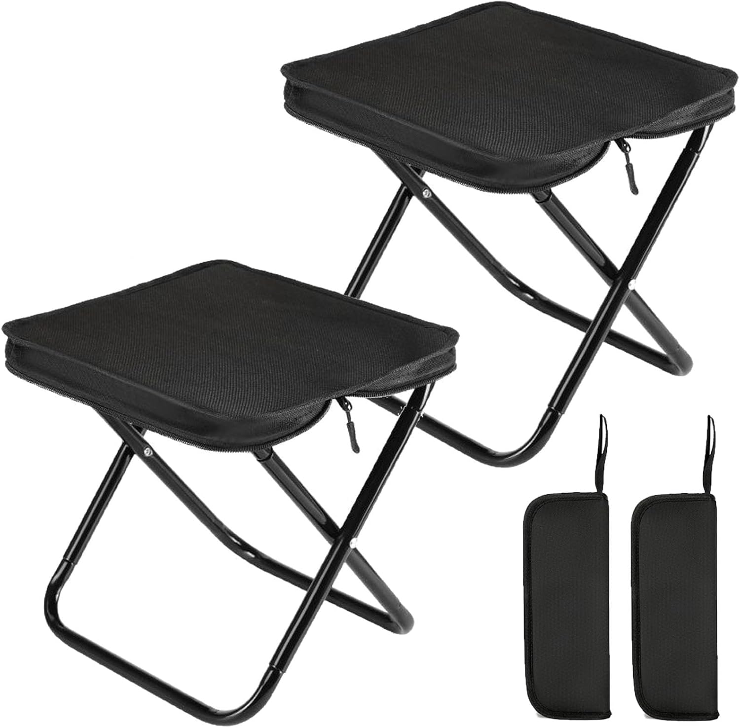 2 Pezzi Sgabello Pieghevole, Sedie Pieghevoli Da Esterno, Mini Sedia Pieghevole per Esterni,Sgabello Pieghevole da Campeggio,Per Campeggio, Pesca, Escursioni E Viaggi, Resistente 120kg