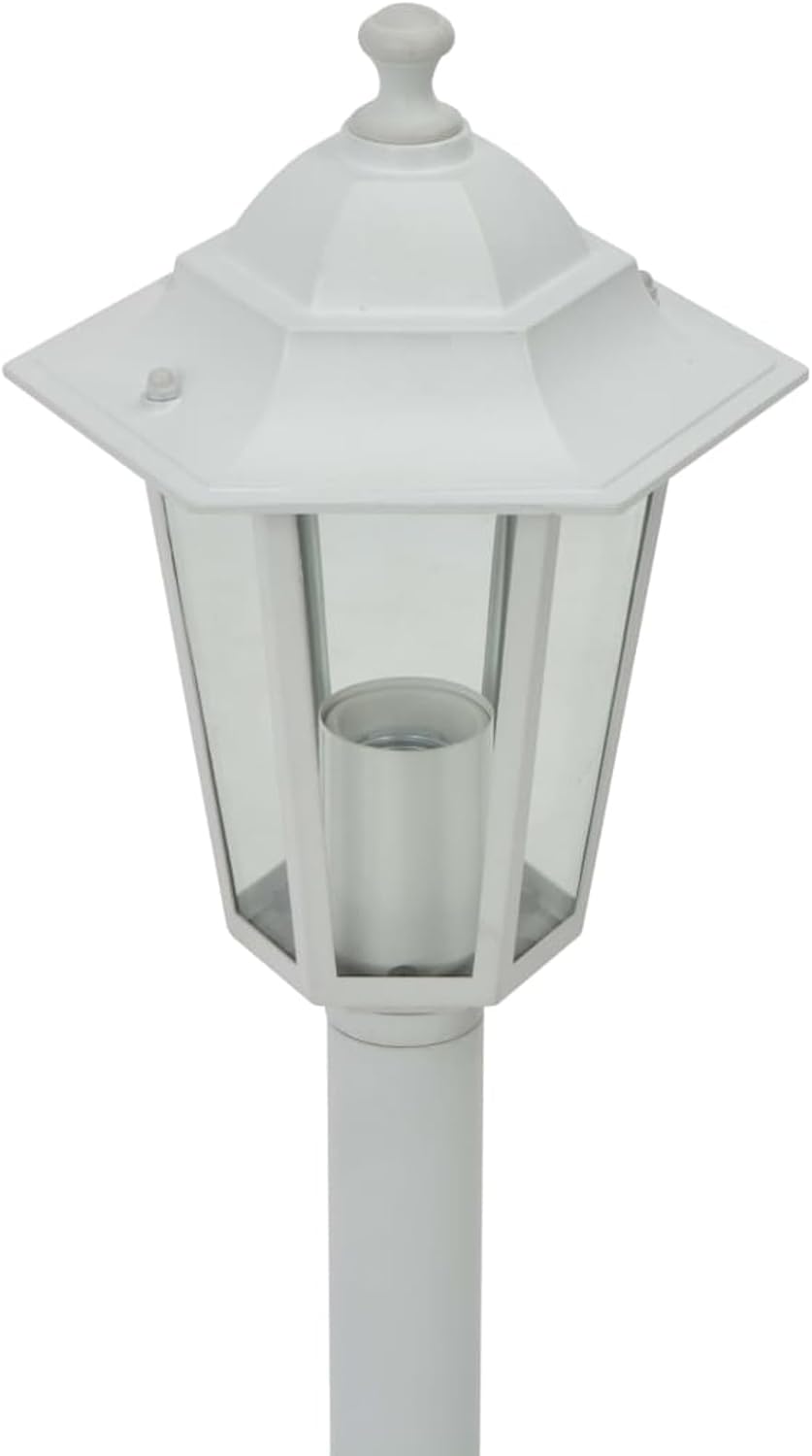 Garten-Pollerleuchte 6 STK. E27 110 cm Aluminium Weiß Gartenpfostenleuchten Model44215