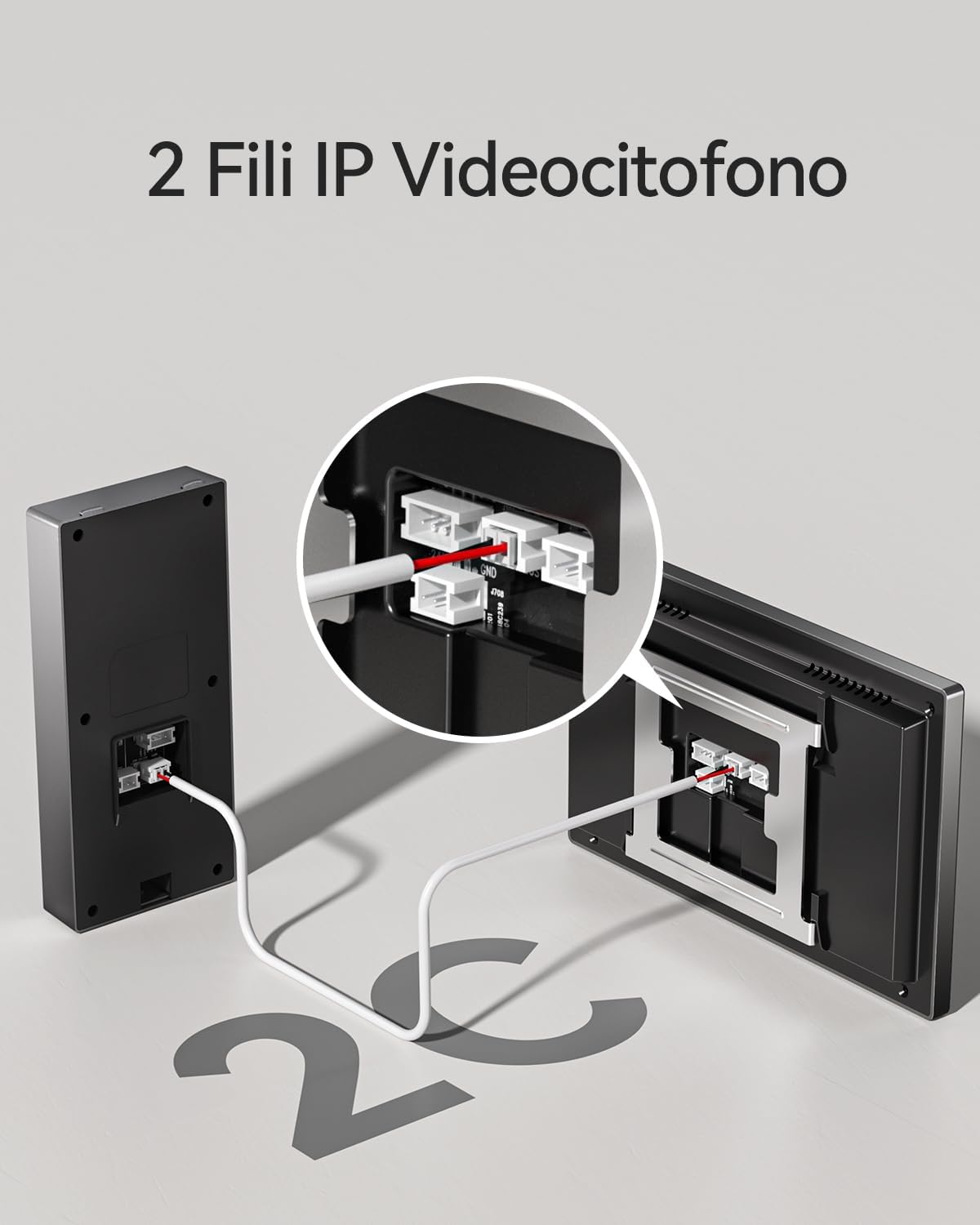 TMEZON Videocitofono Wifi Smart 2 Fili Video Citofoni M790,1080P monitor e Campanello Esterno con Telecamera,APP/Carta RFID Unloc,Rilevamento del Movimento Umano
