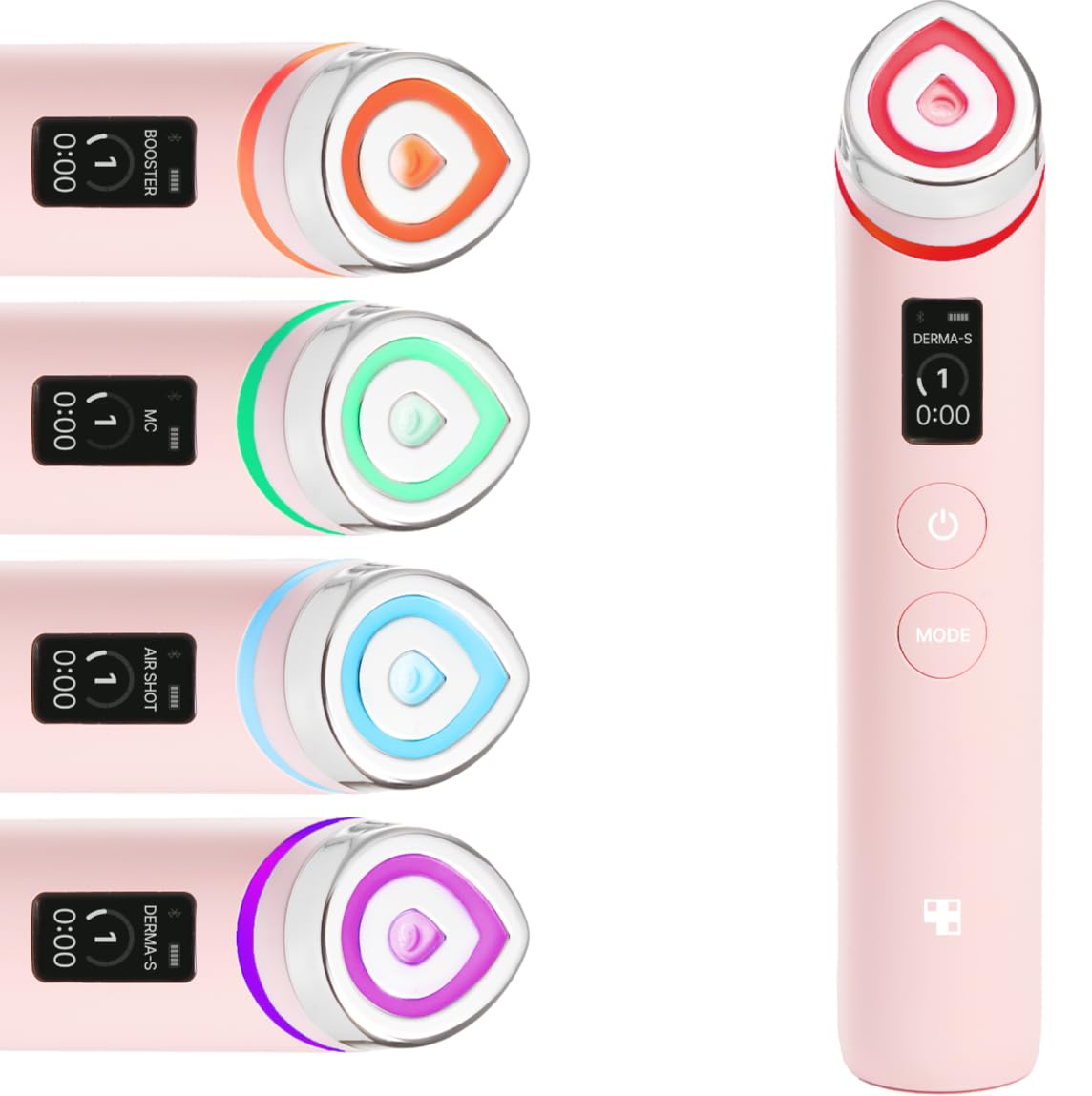 medicube Booster Pro 6 in 1 real glass glow beauty massager pink facial skin care device for firming lifting