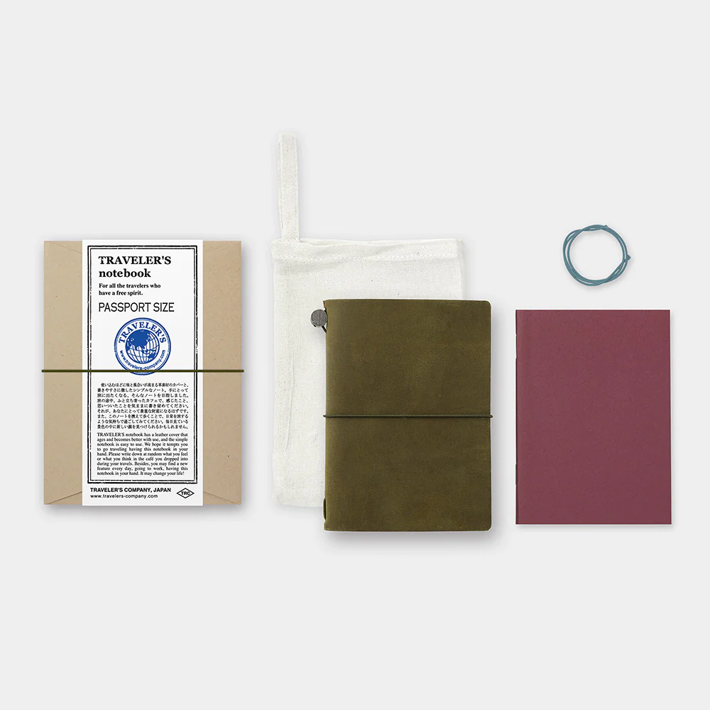 Traveler��s Company Notebook Passport Size - Olive