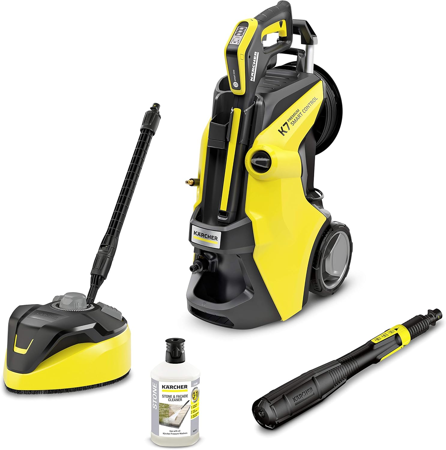 Krcher Hochdruckreiniger K 7 Premium Power Home, Druck: 180 bar, Durchfluss: 600 l/h, Flchenleistung: 60 m/h, Leistung: 3.000 W, Schlauchtrommel, mit Pistole, Dreckfrser, Strahlrohr