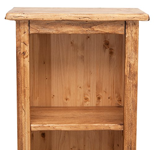 Biscottini Vetrinetta Country 41x26x99 cm   Mobile in Legno massello di Tiglio Finitura Naturale   Made in Italy : Amazon.it: Casa e cucina