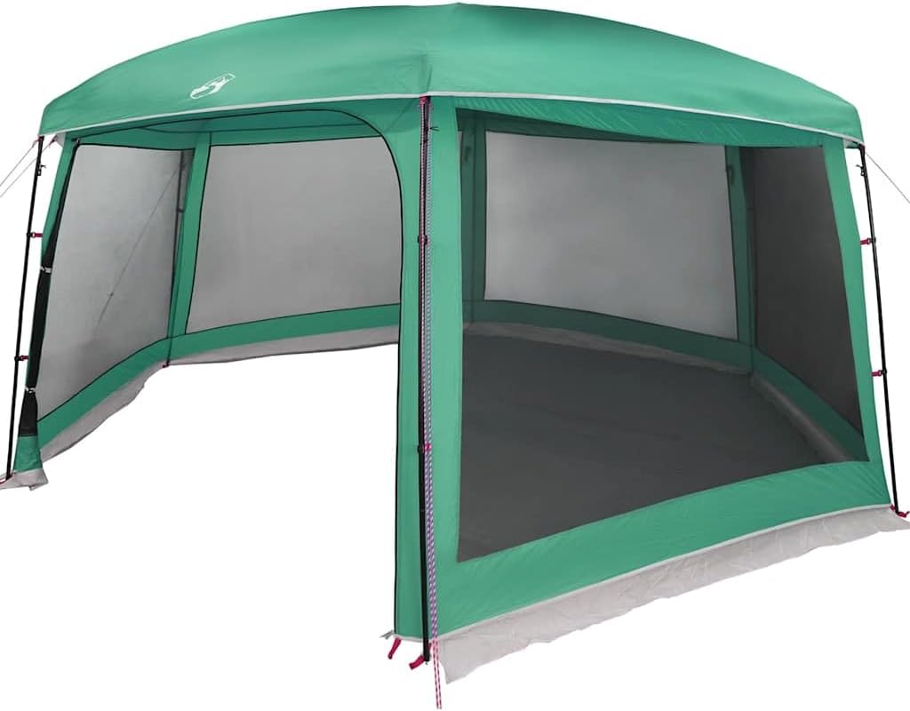 Poolzelt mit abnehmbarem Überzelt Netzwänden Meergrün 670x590cm