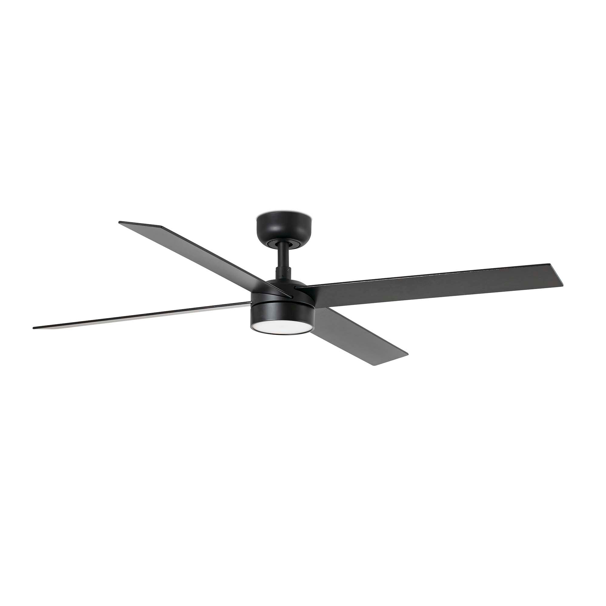 Deckenventilator DC Deckenventilator Rudder L-4 Schwarz mit LED