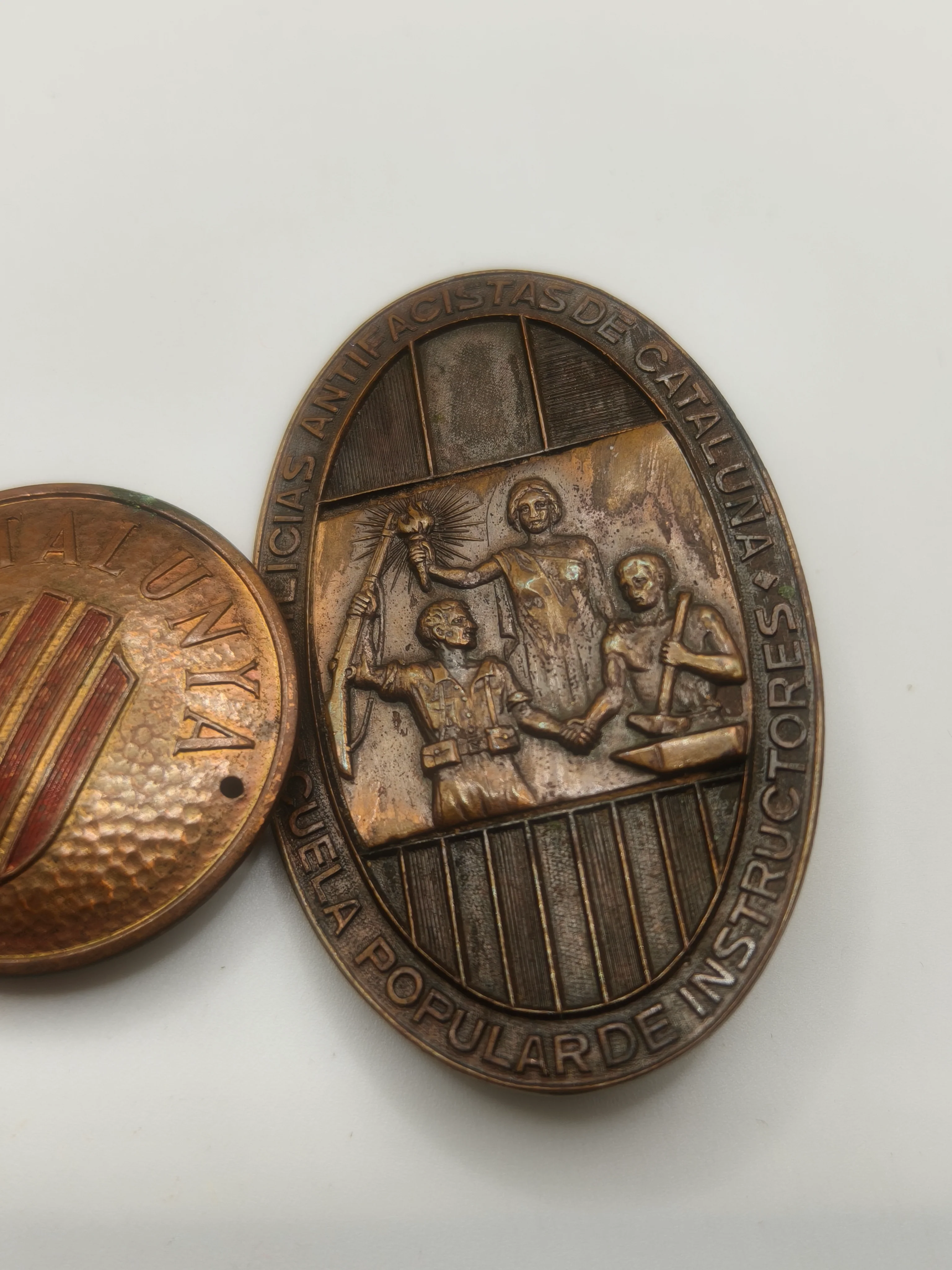 Insignias II Rep��blica espa?ola Ferrocarriles Catalu?a