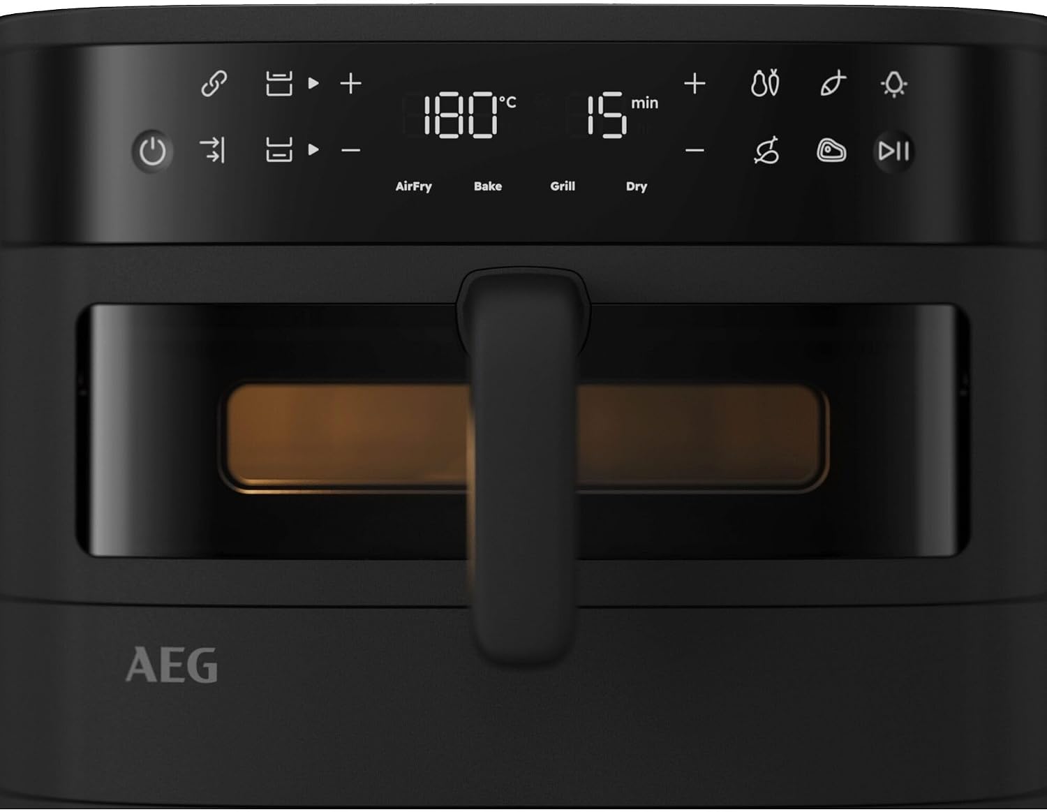 AEG Friggitrice ad aria calda a doppio cestello, 11 l, 2 scomparti per frittura parallela, cuocere grigliate, finestre e illuminazione interna, 8 programmi automatici, lavabile in lavastoviglie
