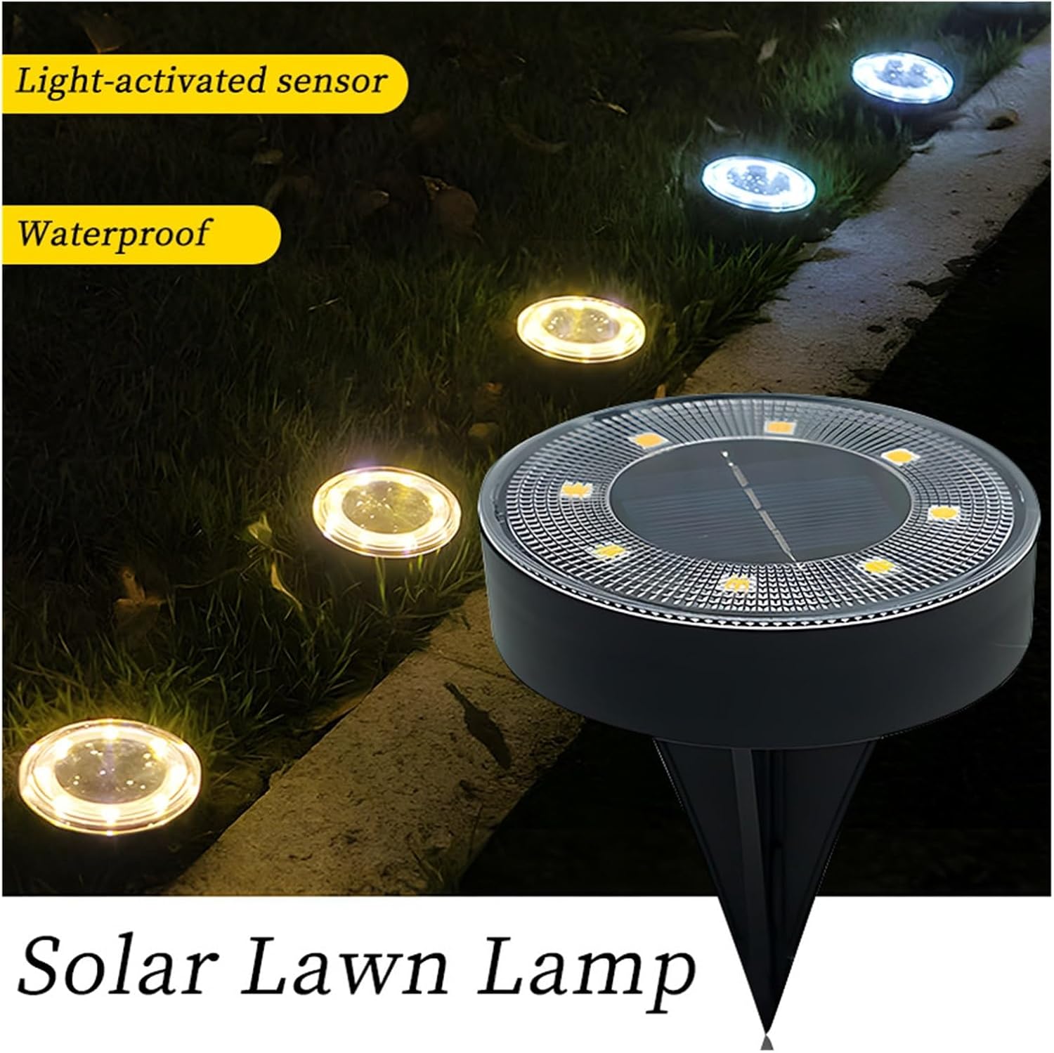 So LED-Bodenleuchten für den Außenbereich, wasserdicht, IP68, Rasenlichter für Garten, Terrasse und Hof, Dekoration, hellweißes Licht, Untergrundbeleuchtung, 16 Stück