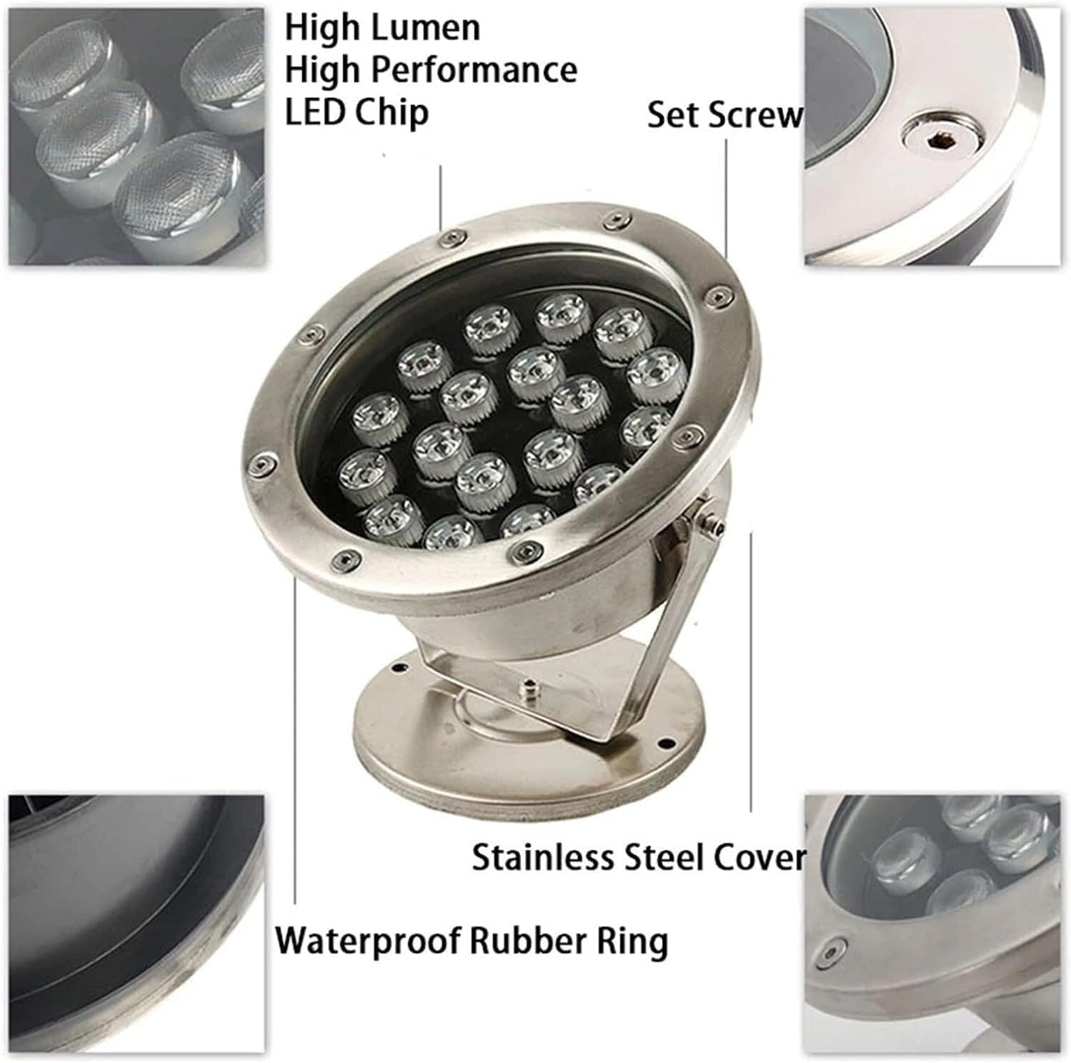 Wasserdichtes Unterwasserlicht mit LED für Pool, wasserdichtes Licht für Gartenpool, rot für Aquarium, Hof, Brunnen (36 W (12 V))
