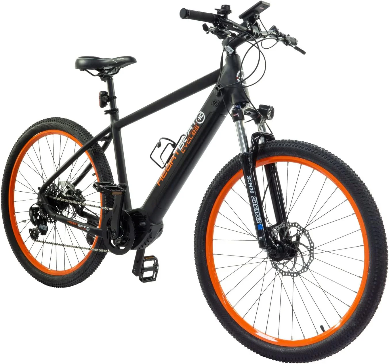 Highphoria Elektrische fiets voor volwassenen, 250W 25 km/u E-bike met batterij, Krachtige motor, Derailleurversnellingen, E-mountainbike met hydraulische voorvork, Pedelec voor dames en heren