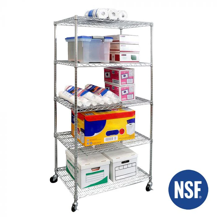 Scaffale in acciaio NSF UltraDurable® a 5 livelli