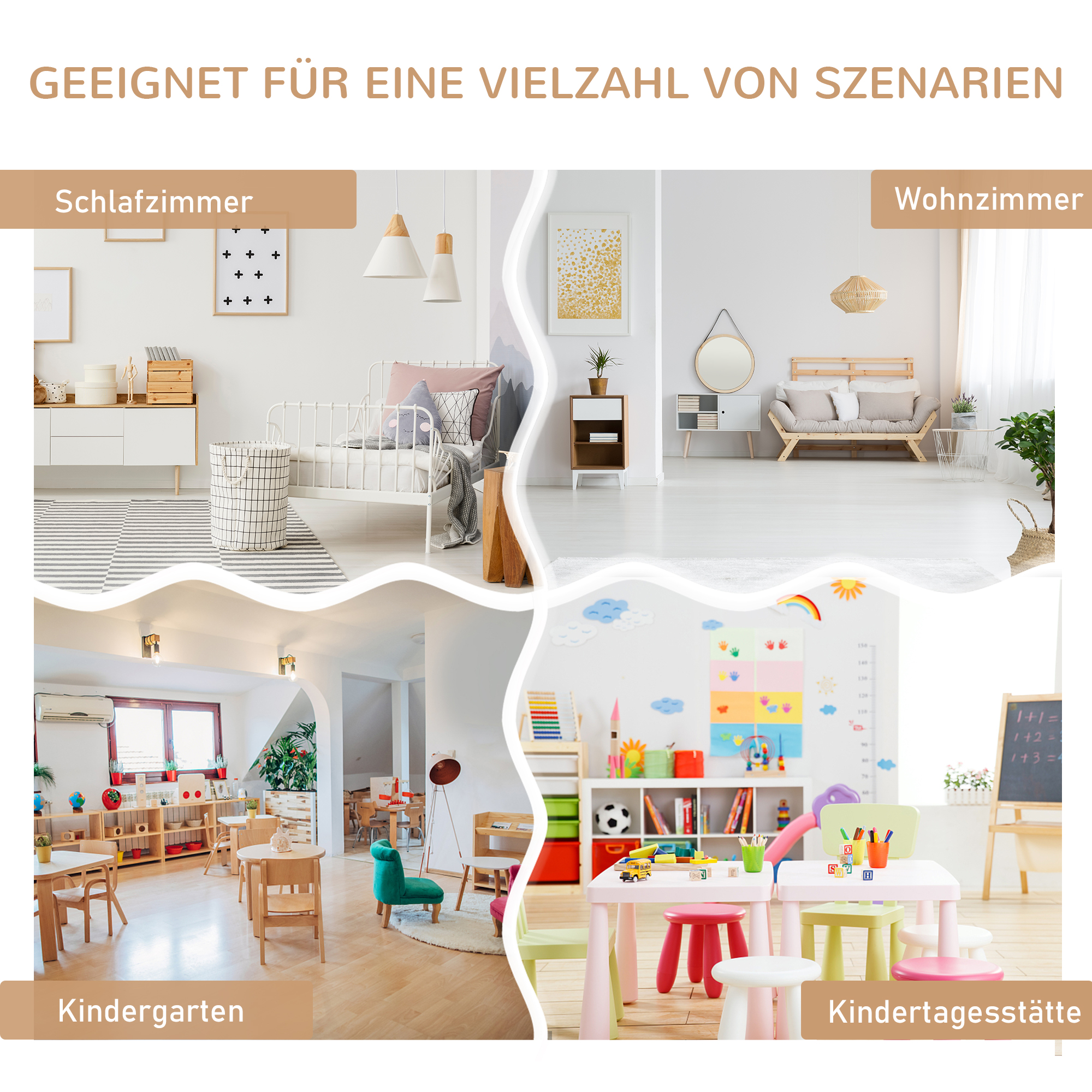 4-delige kinderzitgroep kindertafel kinderstoel kinderbank kindermeubel naturel
