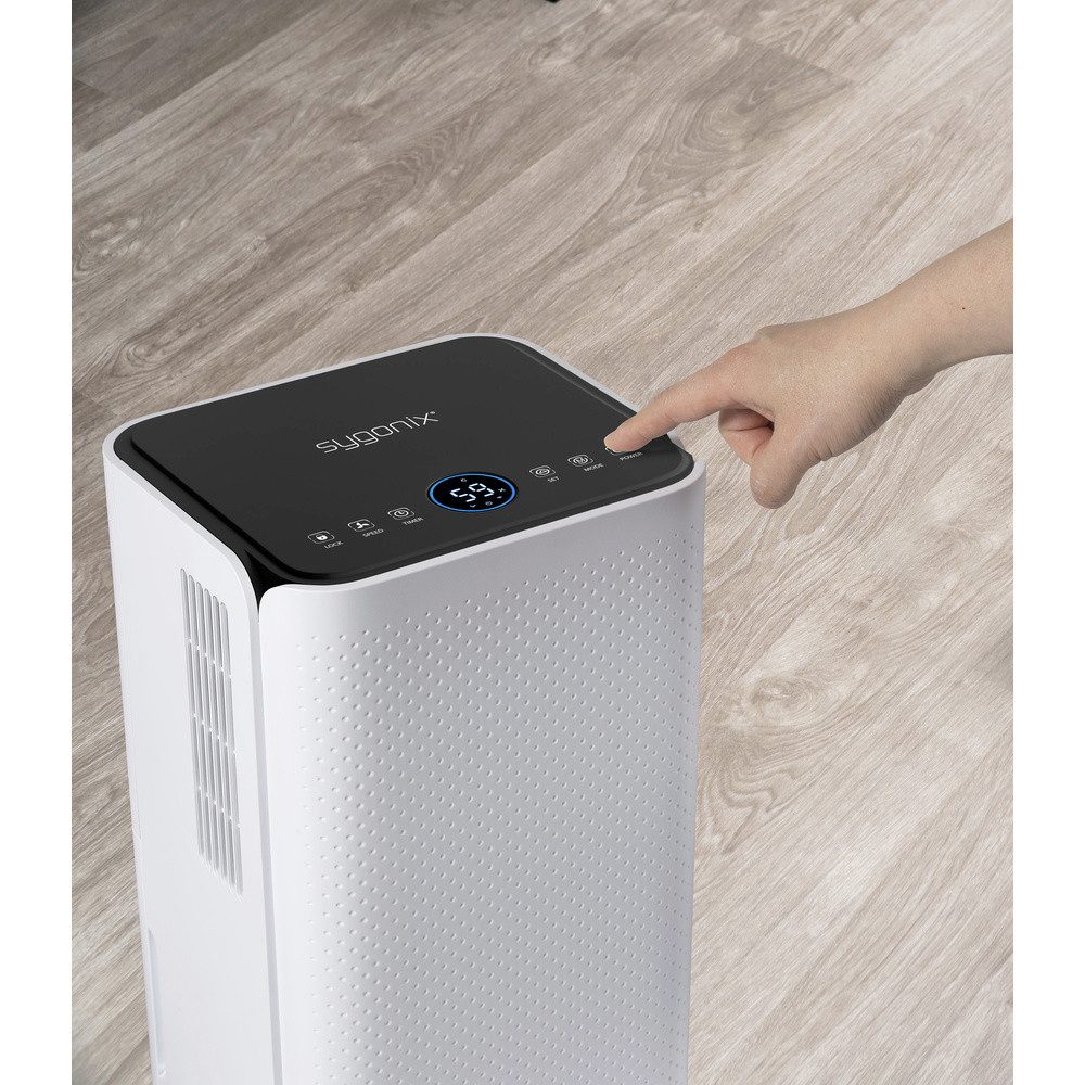 Luftentfeuchter Sygonix Tuya Smart Luftentfeuchter 20 m² 200 W 12 l/Tag Weiß
