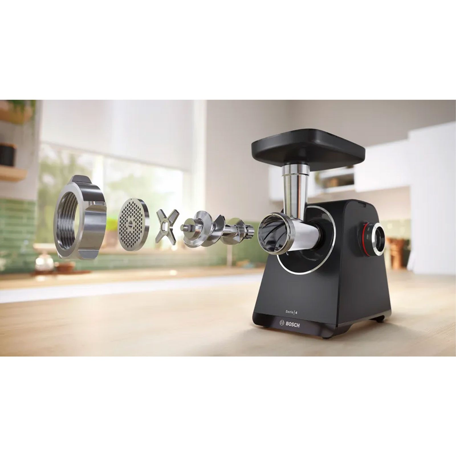 Fleischwolf Bosch MFWS450B Serie4 MultiPower Fleischwolf 1900W schwarz