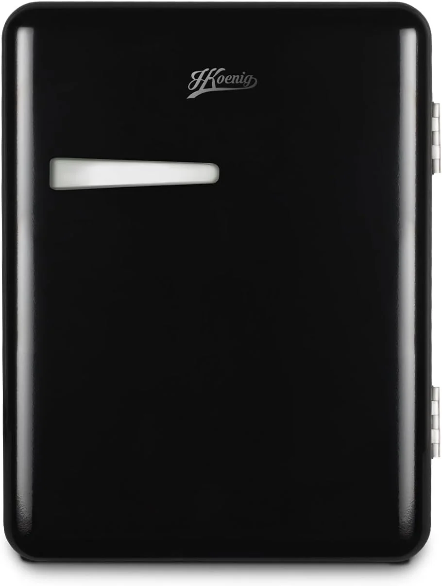 H.Koenig Mini-Bar Vintage 31L TOAD9, Kompakter Mini-Kühlschrank fürs Zimmer, einstellbare Temperatur 6°-15°C, 24 dB, für Lebensmittel, Getränke