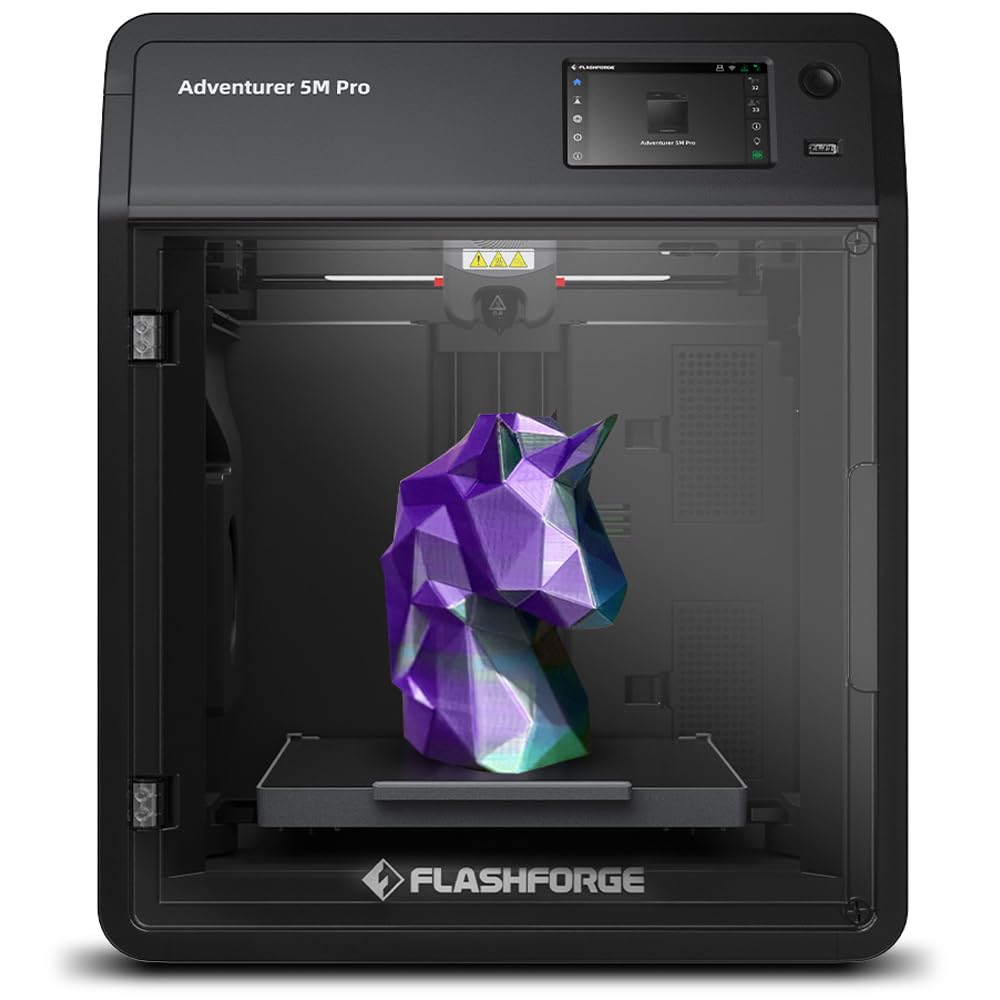 FLASHFORGE AD5M Pro Stampante 3D, 600mm/s Alta Velocità e Precisione, Complete-Auto Calibrazione con 0,4&0,6mm Ugelli, Struttura CoreXY Raffreddamento Camera Ausiliaria, ≤50dB Silenziosità Stampa