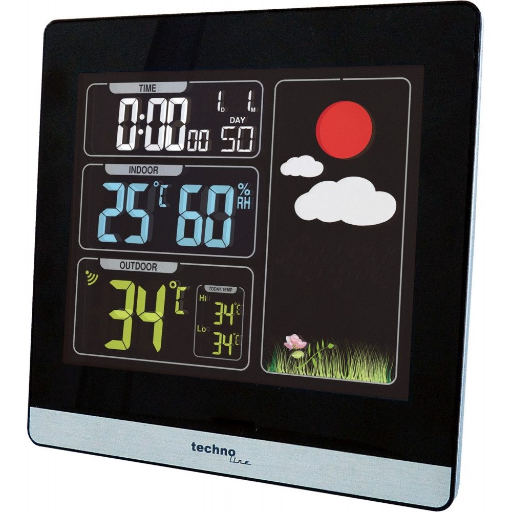 Wetterstation Technoline WS 6448 Wetterstation schwarz/silber.