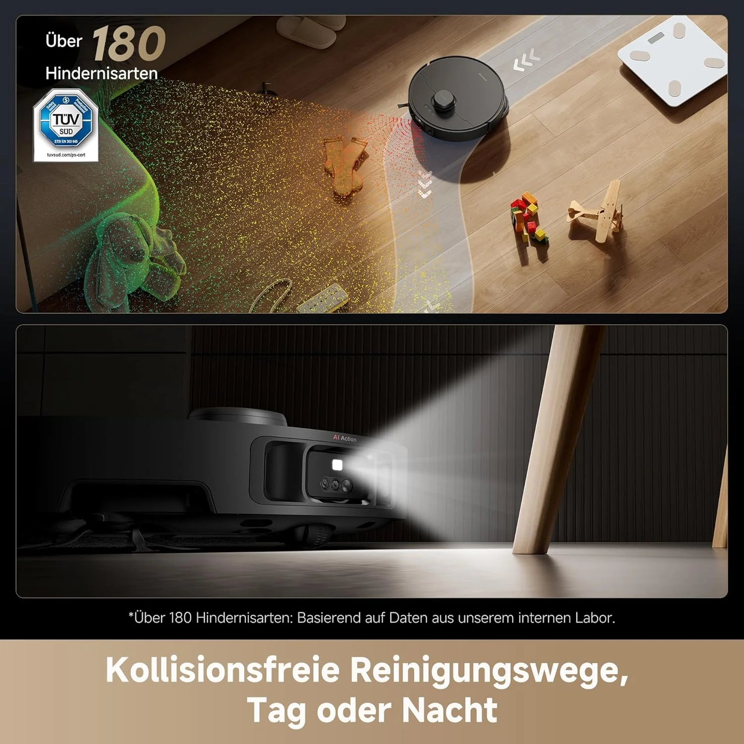 dreame L40s Pro Ultra Saugroboter, selbstreinigende Wischmopps, 19.000 Pa Saugkraft, 100% Detangling DuoBrush, ausfahrbare Wischmopps, Hindernisvermeidung für mehr als 180 Objekte, Sprachsteuerung