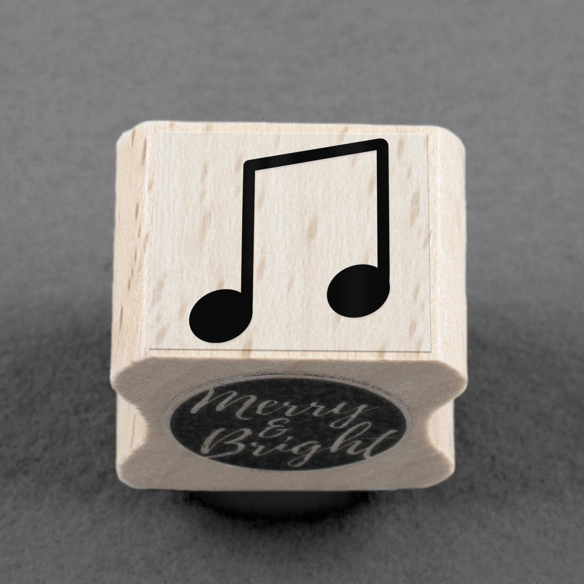 Merry and Bright - Stamp Music Note 15 x 15 mm