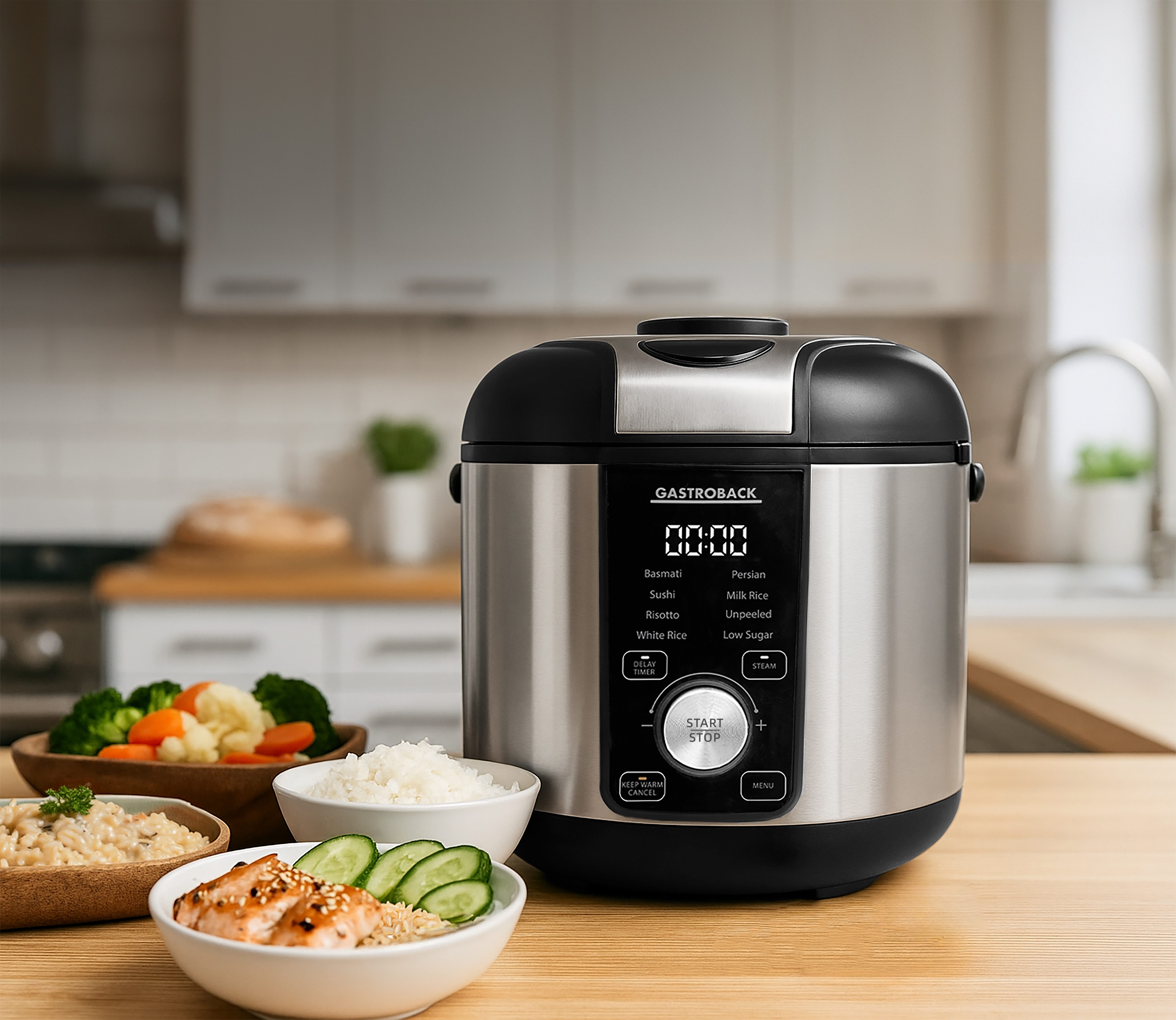 Reiskocher RiceControl low carb & steam 3 L