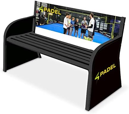 Carrington Netsportica Tennis Bench in Galvanised Steel – Tennis Bench – Tennis Bench or Garden Bench (Black)