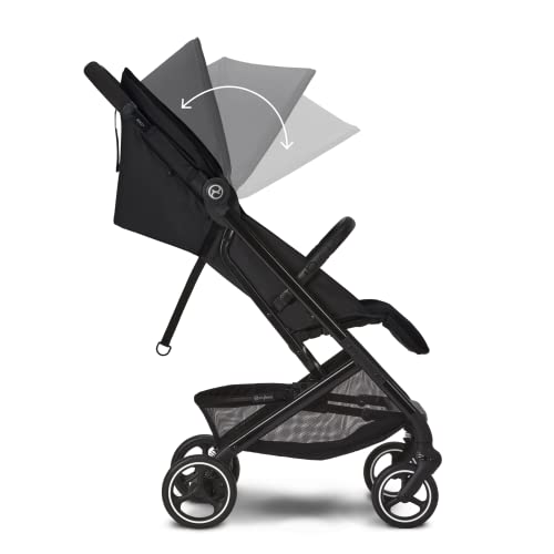 CYBEX Gold Passeggino Beezy con Cintura One Pull, Per Bambini dalla Nascita Fino a 4 Anni (Max. 22 kg), Compatto e Ergonomico, Moon Black (Nero) : Prima infanzia