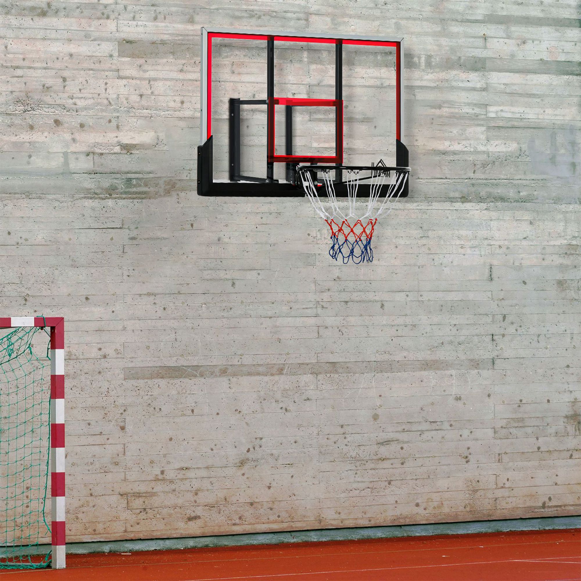 HOMCOM Wandmontierter Basketballkorb mit speziellem Korb - 102 x 76 x 110 cm - Innen- und Außenbereich