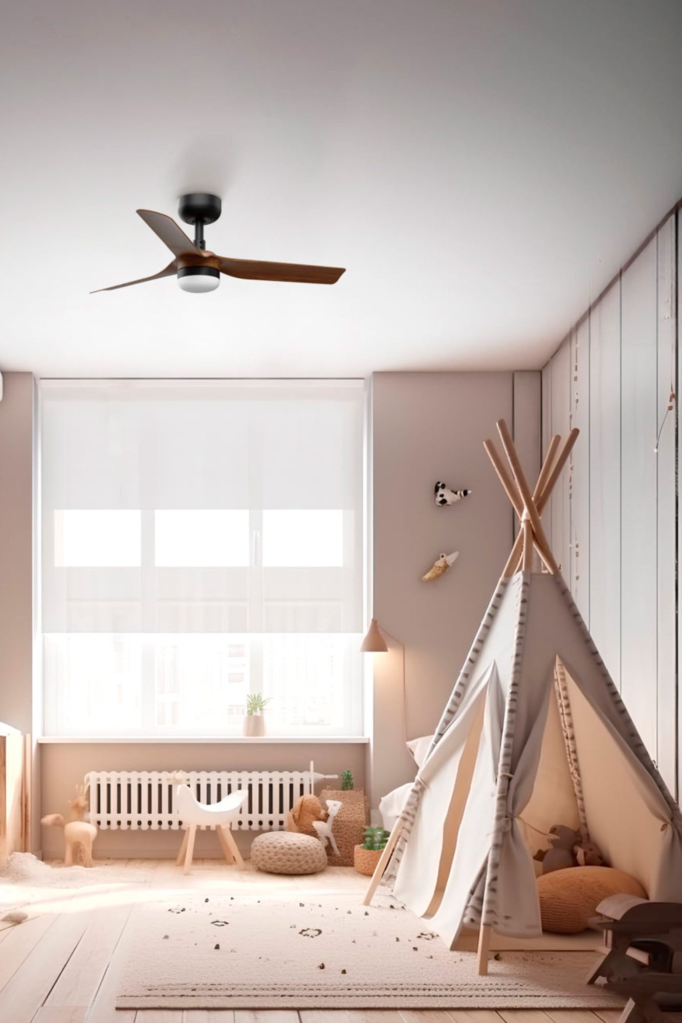 Deckenventilator DC Deckenventilator Mini Punt S SW-NB mit LED