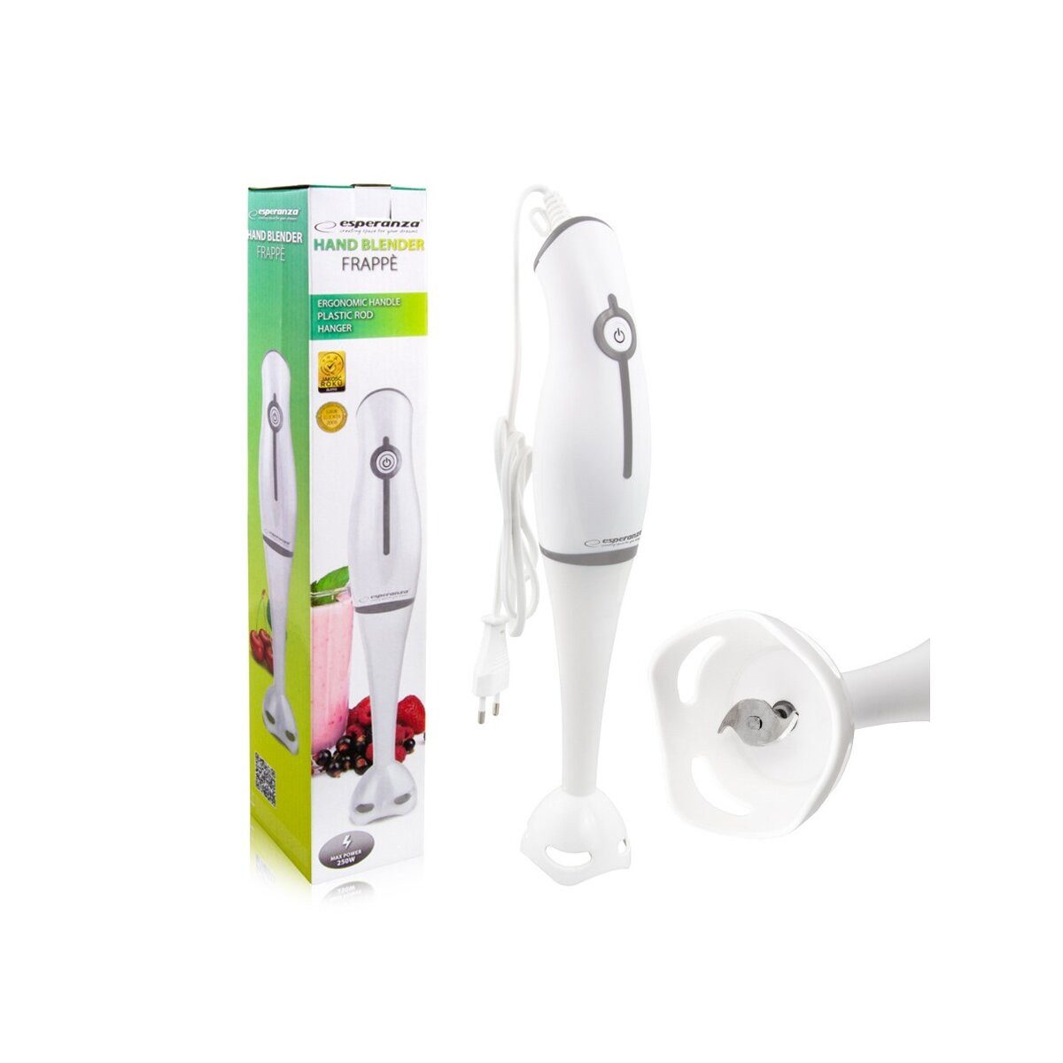 Handmixer Esperanza Frappé Stabmixer mit Edelstahlmesser