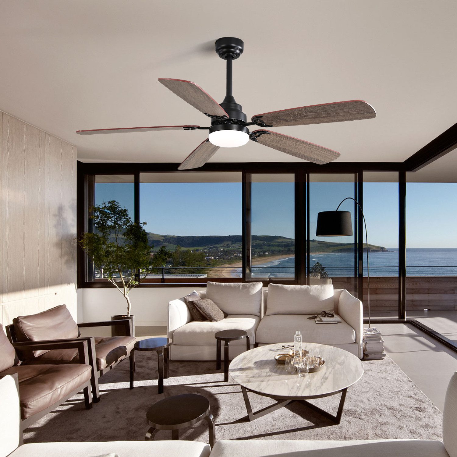 Deckenventilator mit Fernbedienung, 6-Gang-Wind