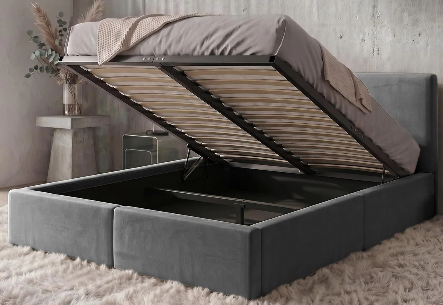 Interbeds Polsterbett mit Bettkasten und Lattenrost
