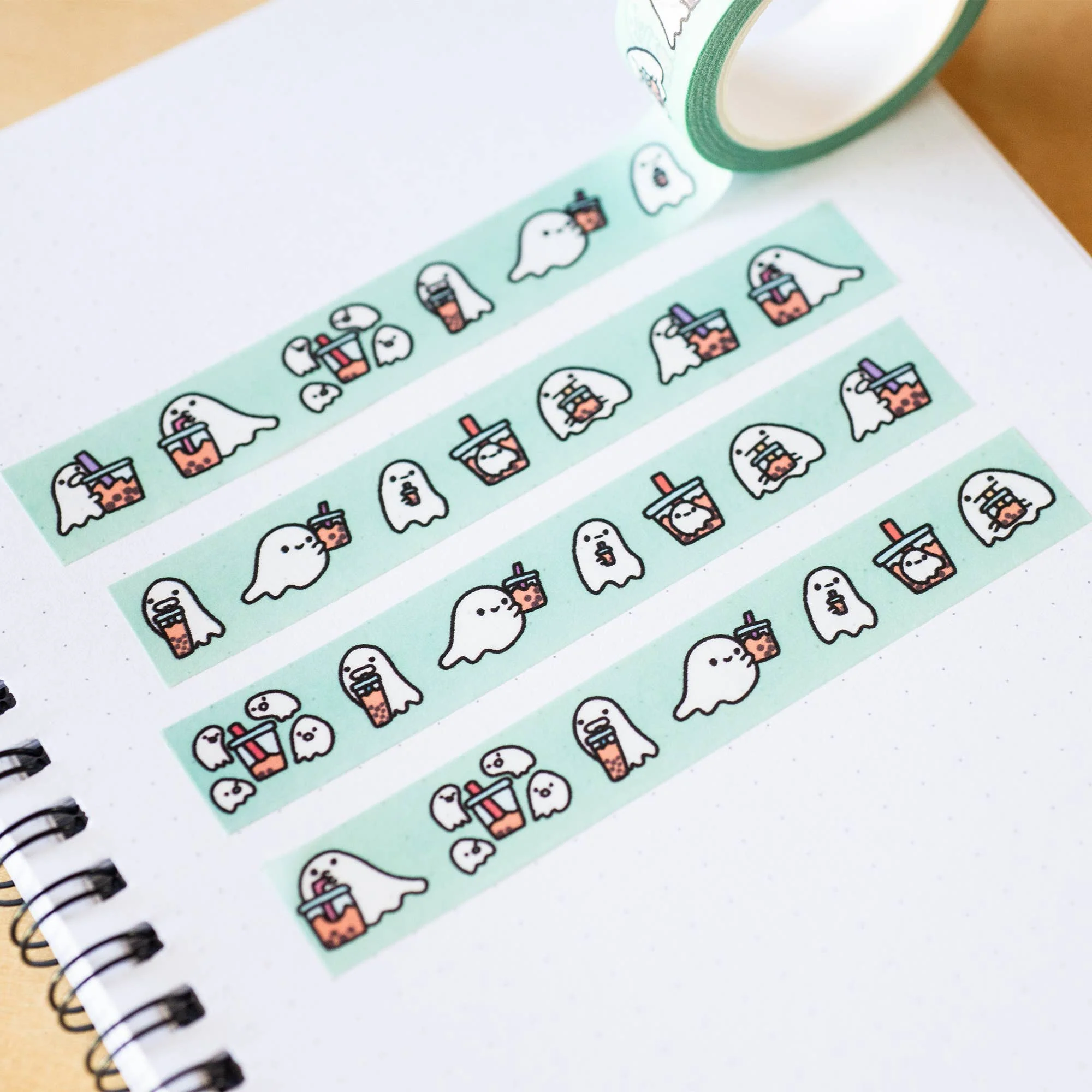 Robot Dance Battle - Boba Ghosts Washi Tape