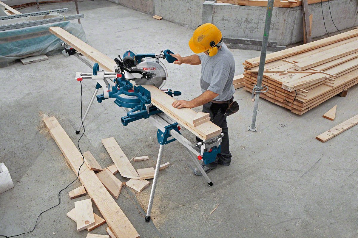 Arbeitstisch für Kappsägen und Gehrungssägen GTA 3800, 1.578 x 824 mm, 22,3 kg mit Halter, Schlüssel, Auflagen