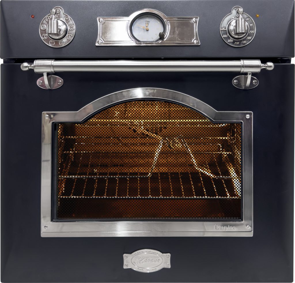 Backofen-Set Herd Set Autark Retro Elektro Einbau Backofen 60 cm, 67 L mit Induktionkochfeld 60 cm EH 6355 Em Sil+KCT 6705 FI Ära.,.,.